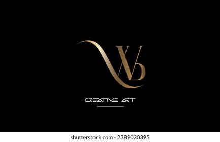 BW, WB, B, W abstract letters logo monogram