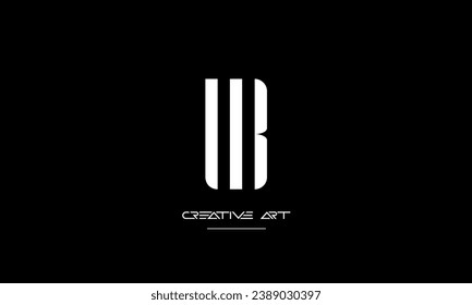 BW, WB, B, W abstract letters logo monogram