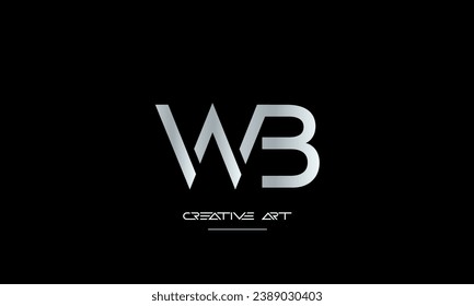 BW, WB, B, W abstract letters logo monogram