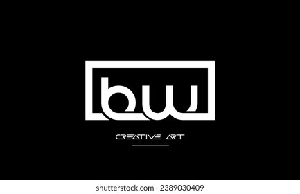 BW, WB, B, W abstract letters logo monogram