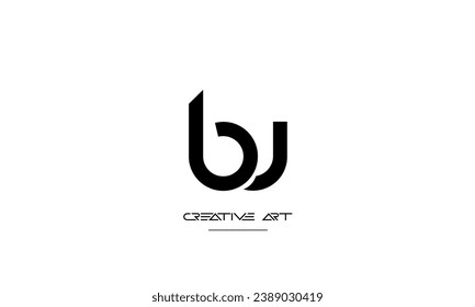 BW, WB, B, W abstract letters logo monogram