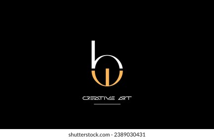 BW, WB, B, W abstract letters logo monogram