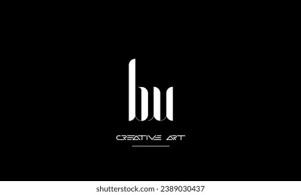 BW, WB, B, W abstract letters logo monogram