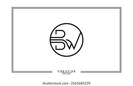 BW, WB, B, W, Abstract Letters Logo Monogram