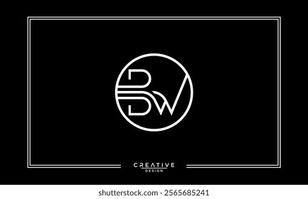 BW, WB, B, W, Abstract Letters Logo Monogram