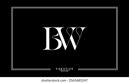 BW, WB, B, W, Abstract Letters Logo Monogram