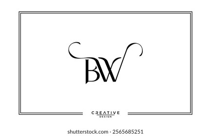 BW, WB, B, W, Abstract Letters Logo Monogram