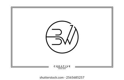 BW, WB, B, W, Abstract Letters Logo Monogram