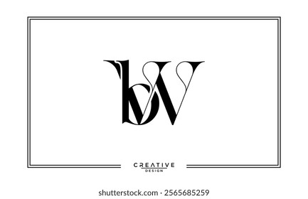 BW, WB, B, W, Abstract Letters Logo Monogram