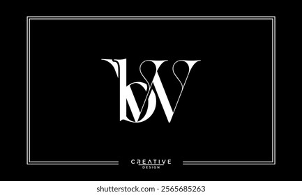 BW, WB, B, W, Abstract Letters Logo Monogram