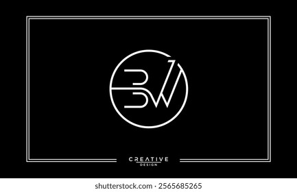 BW, WB, B, W, Abstract Letters Logo Monogram