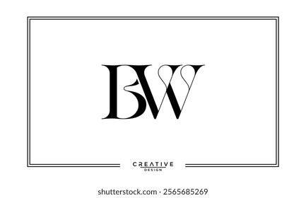 BW, WB, B, W, Abstract Letters Logo Monogram