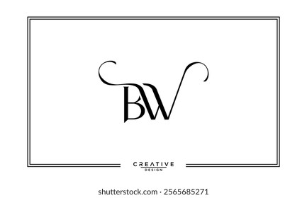 BW, WB, B, W, Abstract Letters Logo Monogram