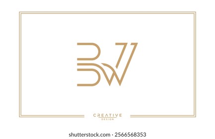 BW, WB, B, W, Abstract Letters Logo Monogram