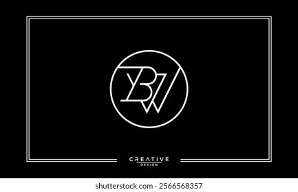 BW, WB, B, W, Abstract Letters Logo Monogram