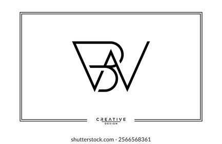 BW, WB, B, W, Abstract Letters Logo Monogram