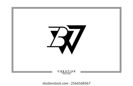 BW, WB, B, W, Abstract Letters Logo Monogram