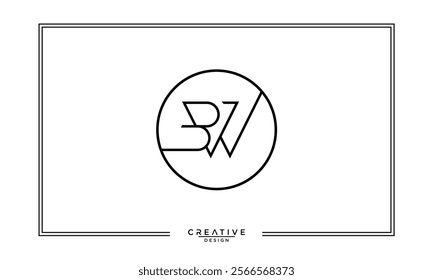 BW, WB, B, W, Abstract Letters Logo Monogram