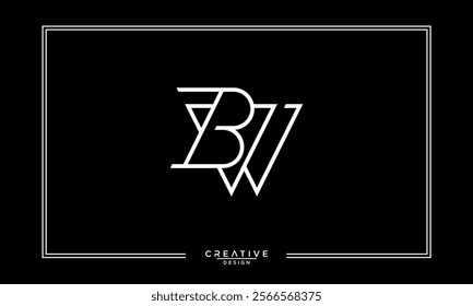 BW, WB, B, W, Abstract Letters Logo Monogram