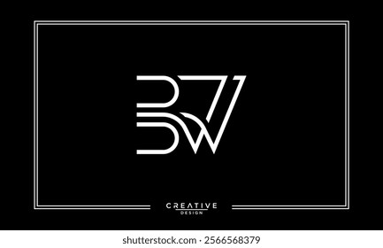 BW, WB, B, W, Abstract Letters Logo Monogram