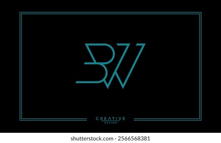 BW, WB, B, W, Abstract Letters Logo Monogram