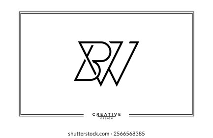 BW, WB, B, W, Abstract Letters Logo Monogram