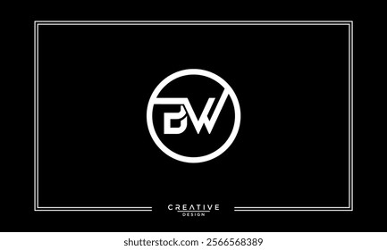 BW, WB, B, W, Abstract Letters Logo Monogram