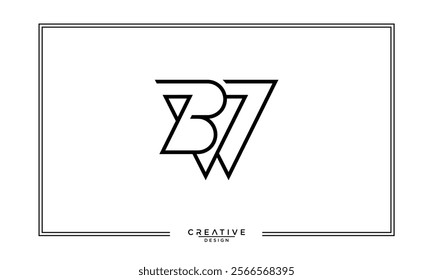 BW, WB, B, W, Abstract Letters Logo Monogram