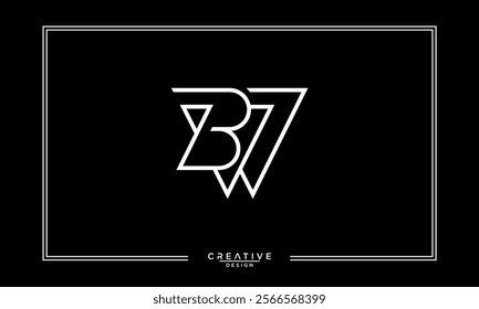 BW, WB, B, W, Abstract Letters Logo Monogram