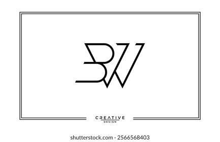 BW, WB, B, W, Abstract Letters Logo Monogram