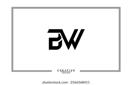 BW, WB, B, W, Abstract Letters Logo Monogram