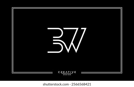 BW, WB, B, W, Abstract Letters Logo Monogram