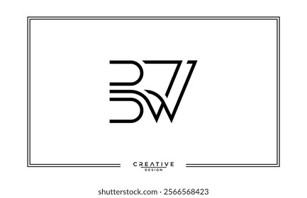 BW, WB, B, W, Abstract Letters Logo Monogram