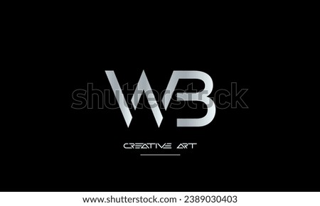 BW, WB, B, W abstract letters logo monogram
