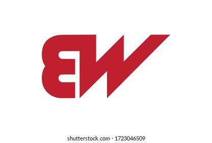 Diseño inicial de logotipo BW o WB, plantilla de vectores