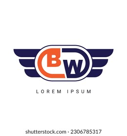 BW or WB Letter Logo Design with a Creative Cut Letter Initial Logo Design