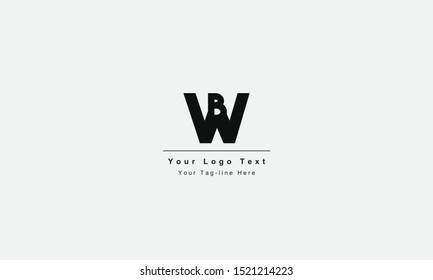 BW or WB letter logo. Unique attractive creative modern initial BW WB B W initial based letter icon logo