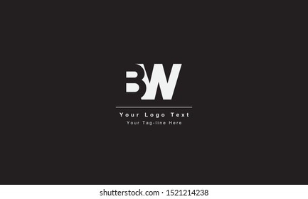 BW or WB letter logo. Unique attractive creative modern initial BW WB B W initial based letter icon logo