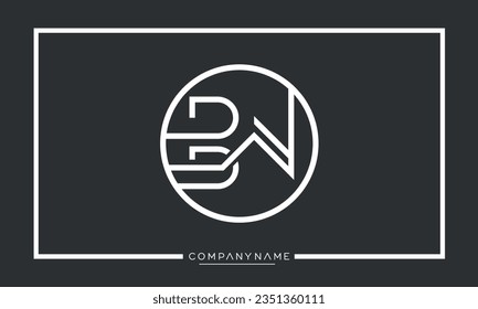 BW or WB Letters Logo Monogram	