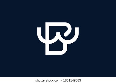 BW WB logo design concept with background. Initial based creative minimal monogram icon letter. Modern luxury alphabet vector design