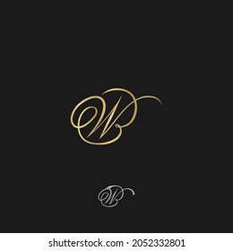 BW, WB, W AND P Abstract initial monogram letter alphabet logo design