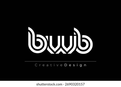 BWB Creative Unique Modern Letter Logo Design. Elegant Monogram Logo Design with Decorative Elements and Typography