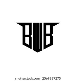 BWB letter logo design with white background in illustrator, vector logo modern alphabet font overlap style, calligraphy designs for logo, Poster, Invitation, etc.