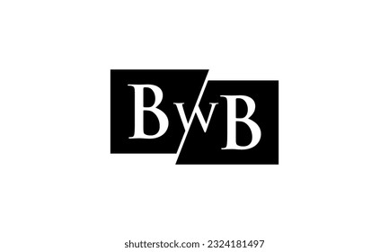 BWB simple typography logo design