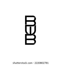 diseño del logotipo de la letra monograma de la tipografía bwb