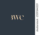 BWC abstract letter logo design. This logo is designed by three abstract letters.