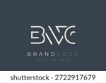 BWC abstract letter logo design. Modern Business Logo Design With Abstract Typography and Contemporary Style
