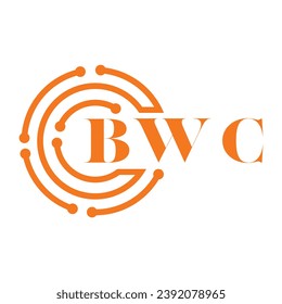 BWC letter design. BWC letter technology logo design on white background. BWC Monogram logo design for entrepreneur and business
