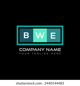 Diseño abstracto del logotipo de la letra de BWE. BWE diseño único. BWE.

