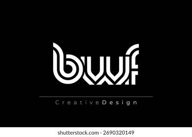 BWF Creative Unique Modern Letter Logo Design. Elegant Monogram Logo Design with Decorative Elements and Typography